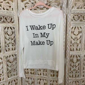 M.FREDRIC GRAPHIC MAKEUP PULLOVER SWEATSHIRT